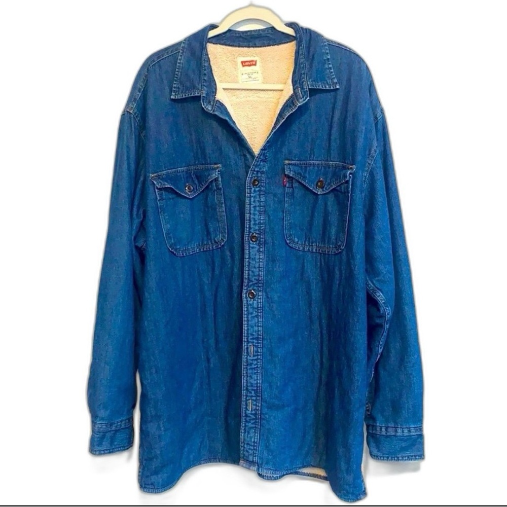 Levi’s XL Men’s Denim Jacket with Sherpa Lined Button Down Long Sleeve